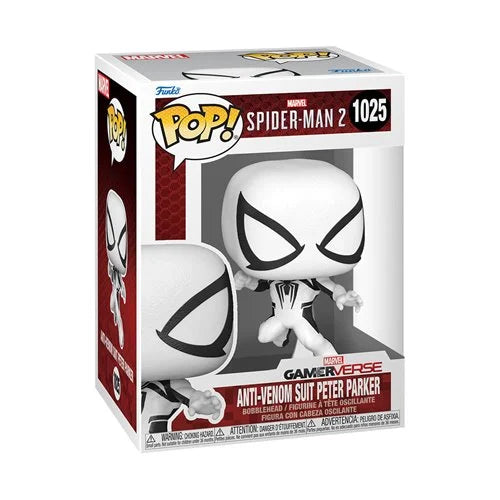 Spider-Man 2 Video Game Anti-Venom Suit Peter Parker Funko Pop! Vinyl Figure #1025 + Free Protector