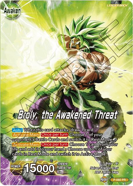 DRAGON BALL TCG! Broly // Broly, the Awakened Threat - Expansion Deck Box Set 08: Magnificent Collection - Forsaken Warrior (DBS-BE08)
