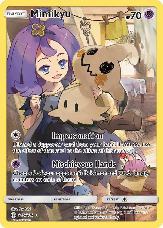 Pokemon TCG! Mimikyu (Secret) - SM - Cosmic Eclipse (SM12)