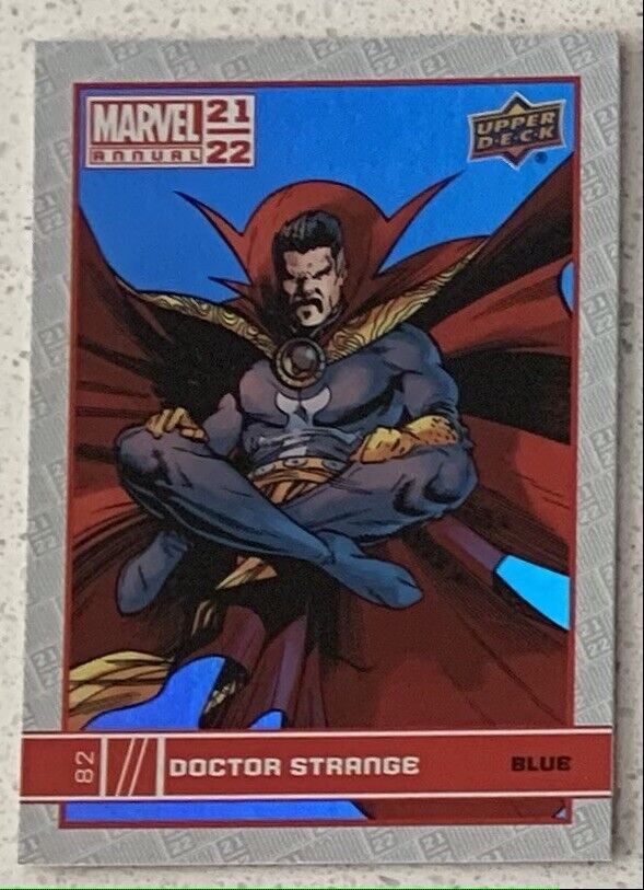 2021-22 Upper Deck Marvel Annual Doctor Strange Blue Foil Holo #82