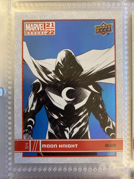 2021-22 Upper Deck Marvel Annual Moon Knight #54 Blue Parallel