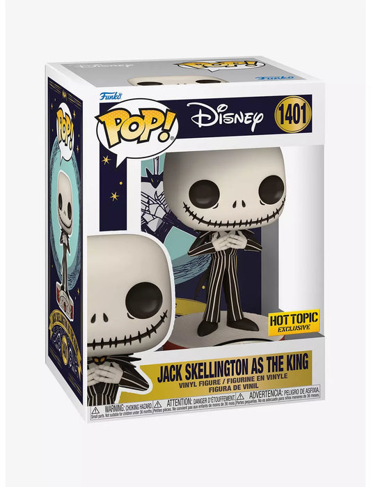 Funko 1401  The Nightmare Before Christmas Pop! Jack Skellington As The King Tarot card Vinyl Figure Hot Topic Exclusive