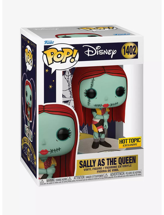 Funko Popb The Nightmare Before Christmas Sally As The Queen Tarot Card Hot Topic Exclusive 1402 + Pop Protector