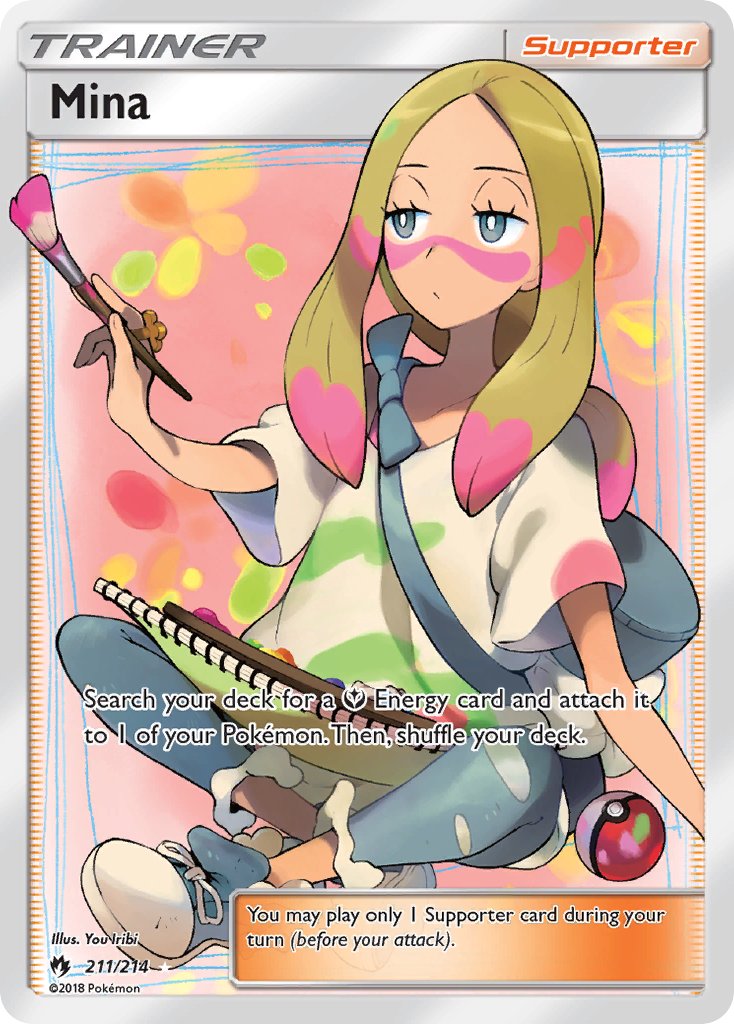 Pokemon TCG! Mina 2018 Lost Thunder #211/214 Ultra Rare Near Mint