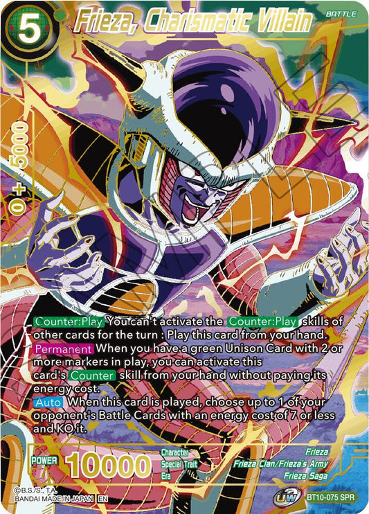 Dragon Ball TCG! Frieza, Charismatic Villain (SPR) - Rise of the Unison Warrior (DBS-B10)