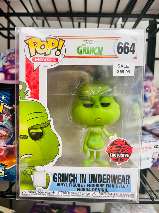 Funko Pop! Illumination Presents Dr. Seuss - The Grinch In Underwear 664 EB Exclusive + Free Protector