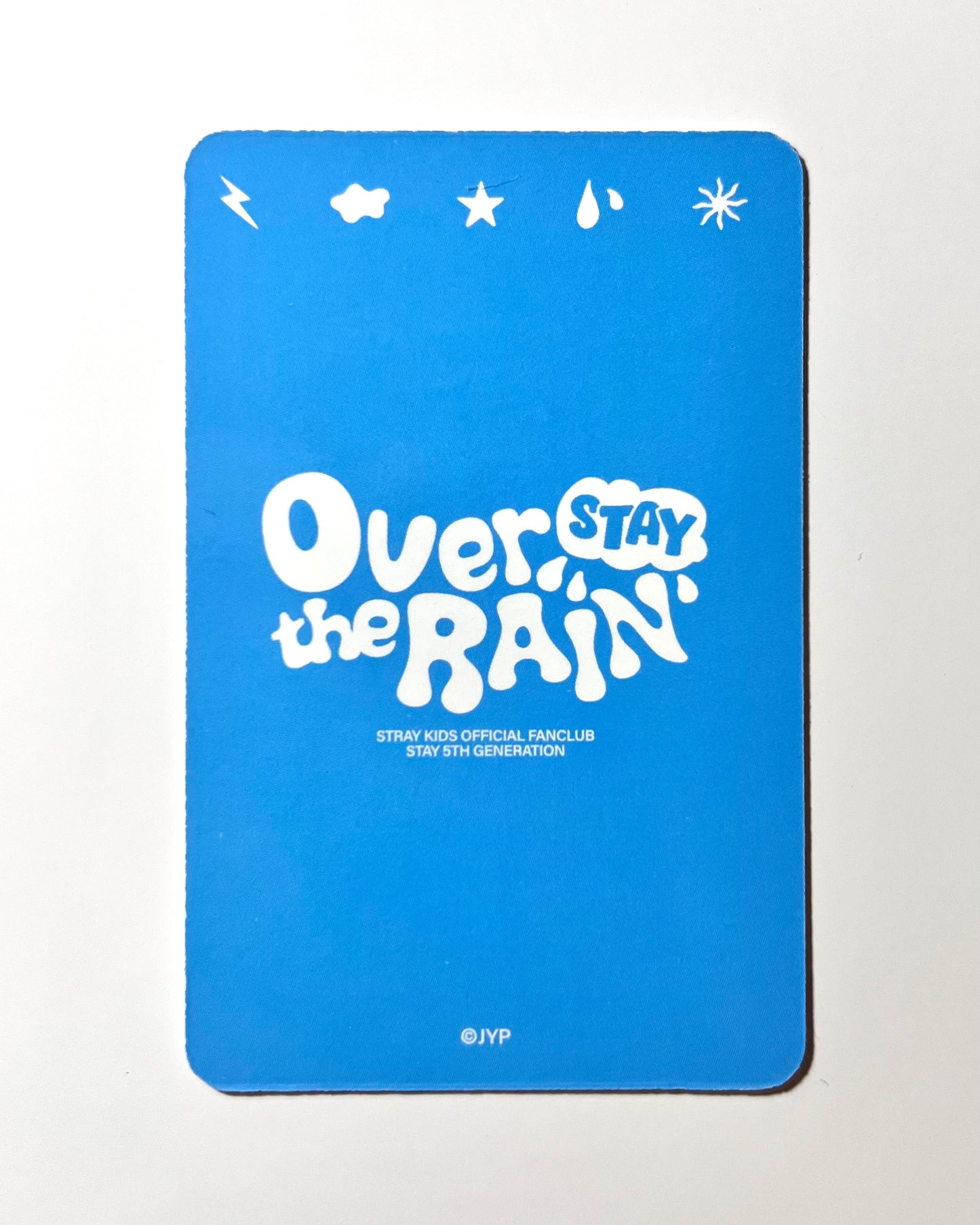 K-pop Stray Kids Bang Chan Official Fanclub Stay 5th Generation [Over The RAIN] Official Photocard