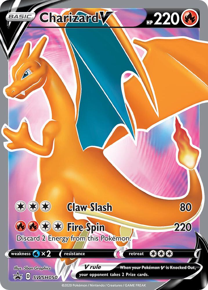 Pokemon TCG! Charizard V - SWSH050 - SWSH: Sword & Shield Promo Cards (SWSD)