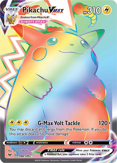Pokemon TCG! Pikachu VMAX (Secret) - SWSH04: Vivid Voltage (SWSH04)