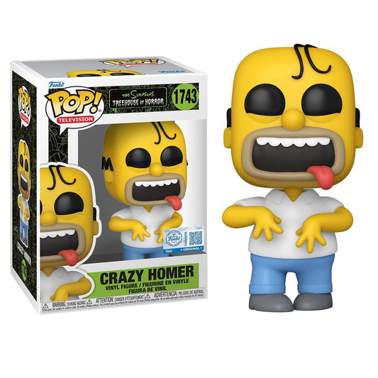 Funko Pop! The Simpsons - Treehouse of Horror - Crazy Homer 1743 Funko Special Edition Figure + Pop Protector