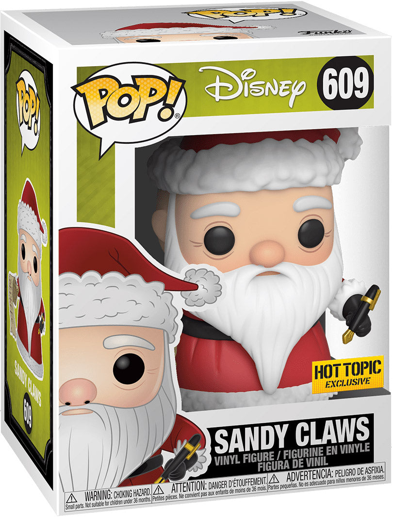 Funko Pop! Disney Tim Burton’s The Nightmare Before Christmas Sandy Claws 609 Hot Topic Exclusive + Free Protector