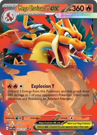 Pokemon TCG! Mega Charizard Y ex 2026 Ascended Heroes #022/217 Ultra Rare