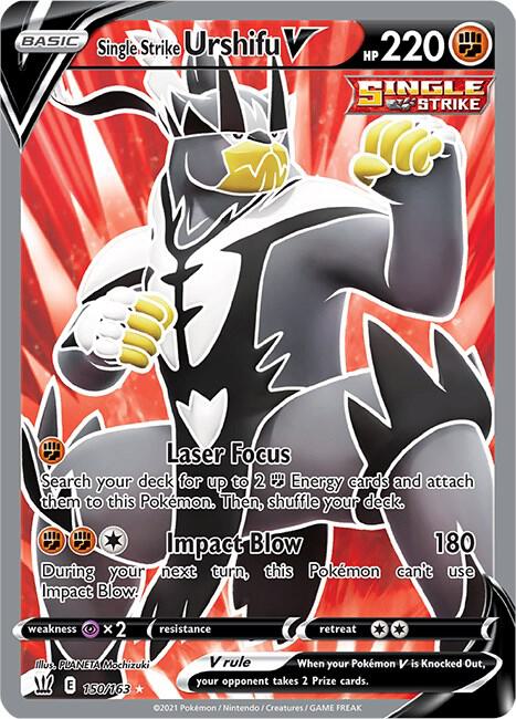 Pokemon TCG! Single Strike Urshifu V (Full Art) - SWSH05: Battle Styles (SWSH05)