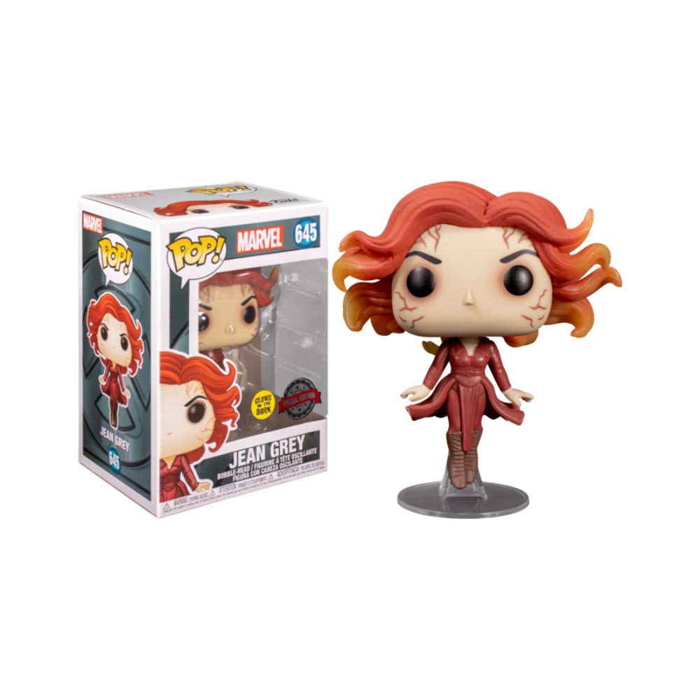 Funko Pop! Marvel X-Men Jean Grey 645 Glows in the Dark Special Edition + Free Protector