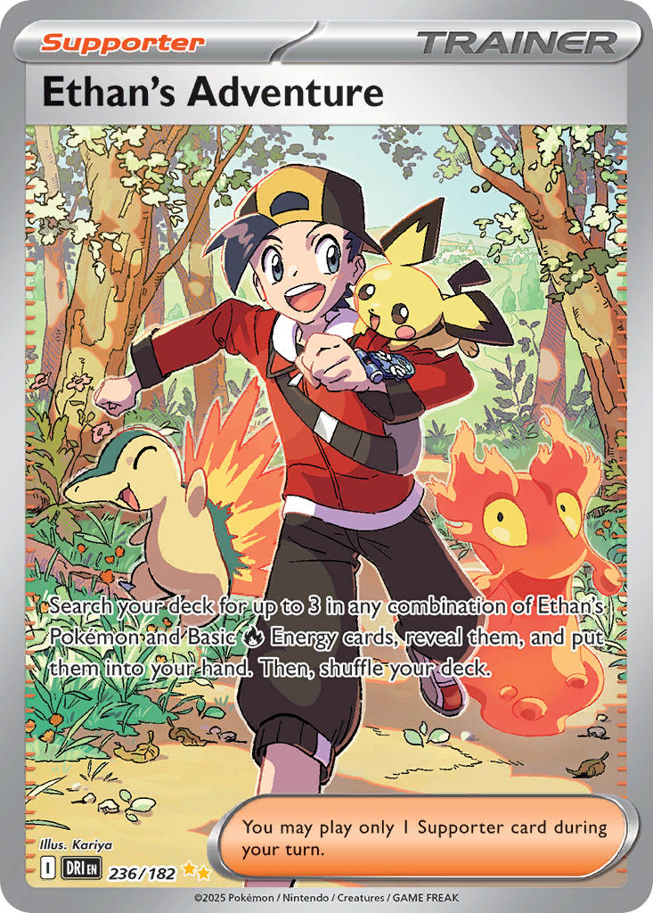 Pokemon TCG! Ethan's Adventure 2025 Destined Rivals #236/182 Special Illustration Rare