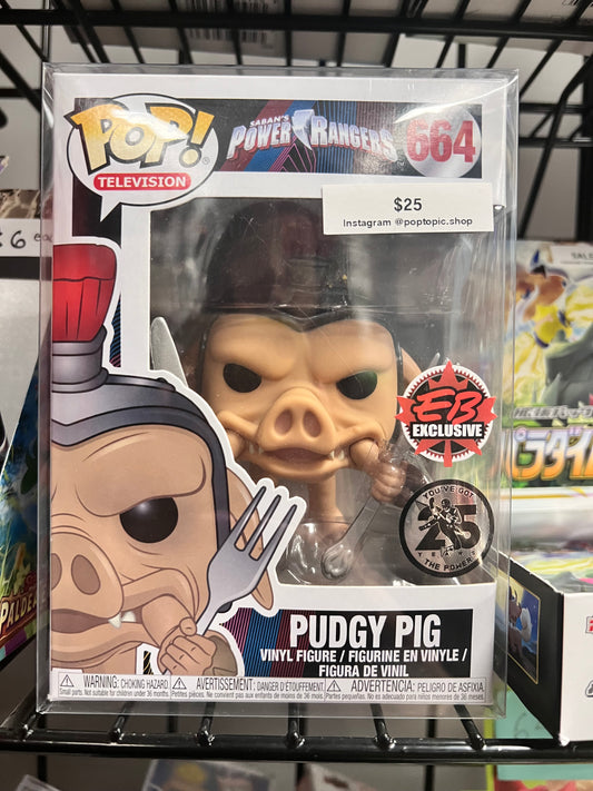 Funko Pop! Saban’s Power Rangers 25 Years - Pudgy Pig 664 EB Games Exclusive + Free Protector