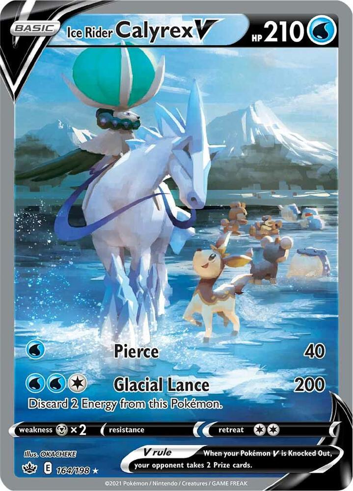 Pokemon TCG! Ice Rider Calyrex V (Alternate Full Art) - SWSH06: Chilling Reign (SWSH06)