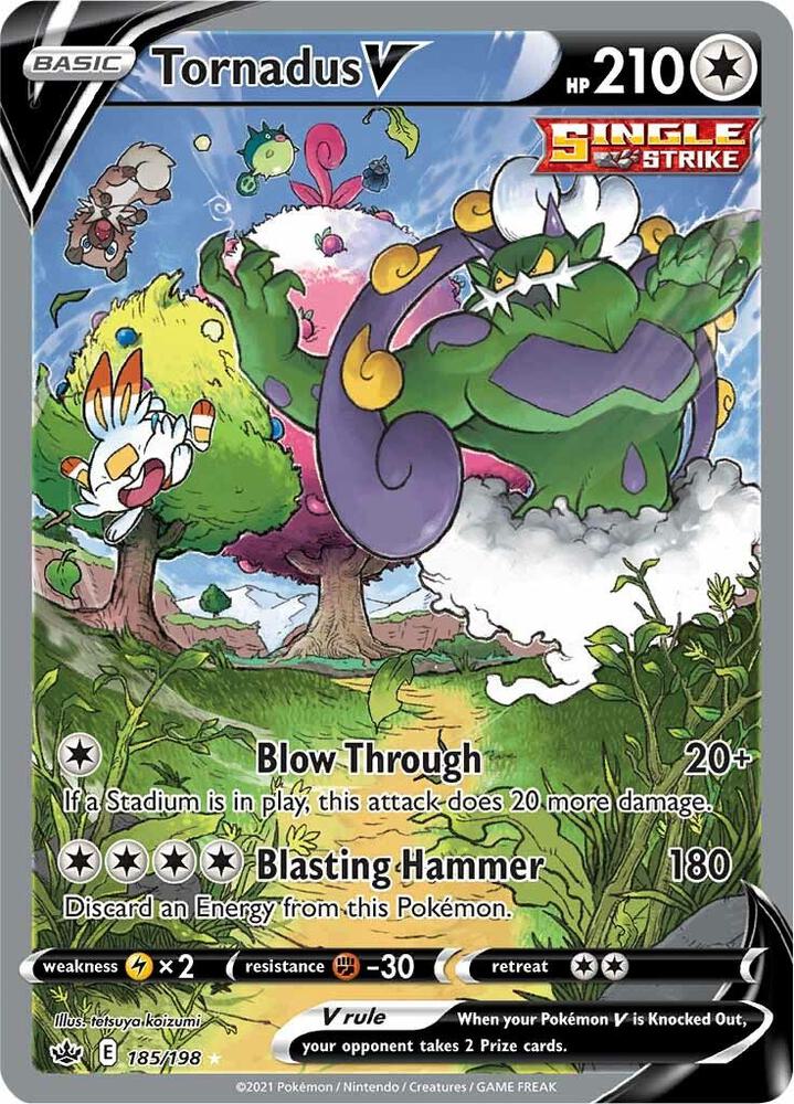 Pokemon TCG! Tornadus V (Alternate Full Art) - SWSH06: Chilling Reign (SWSH06)