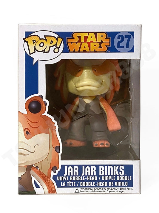 Funko Pop! Star Wars - Jar Jar Binks 27 (VAULTED) Figure + Pop Protector