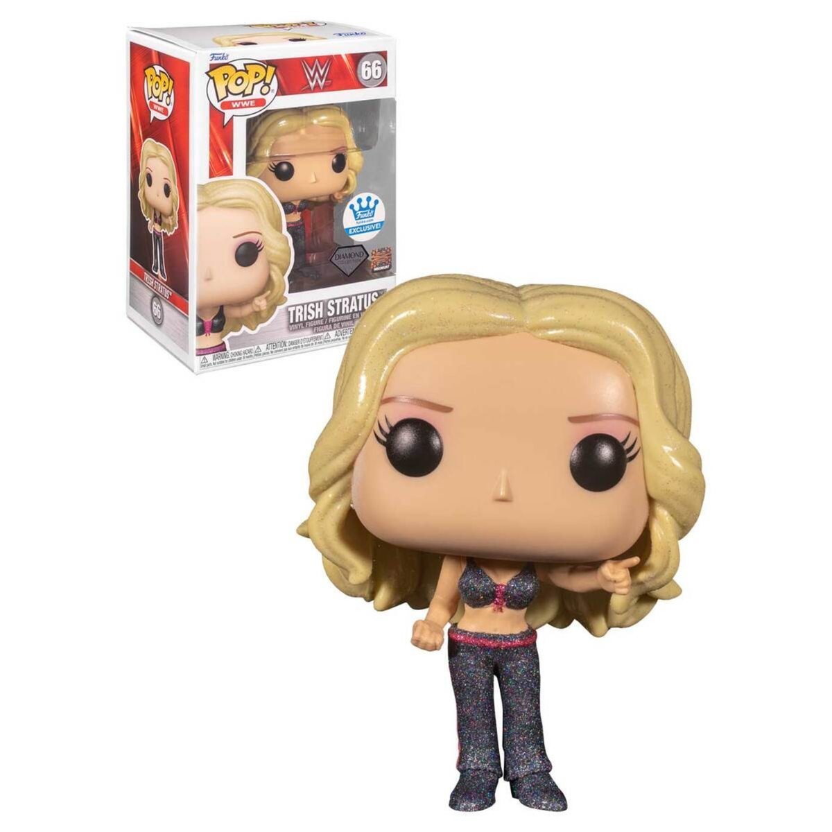 Funko Pop! WWE Trish Stratus 66 Diamond Funko Special Edition Exclusive Figure + Pop Protector