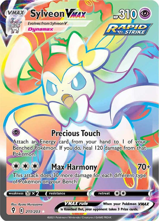 Pokemon TCG! Sylveon VMAX (Secret) - SWSH07: Evolving Skies (SWSH07)