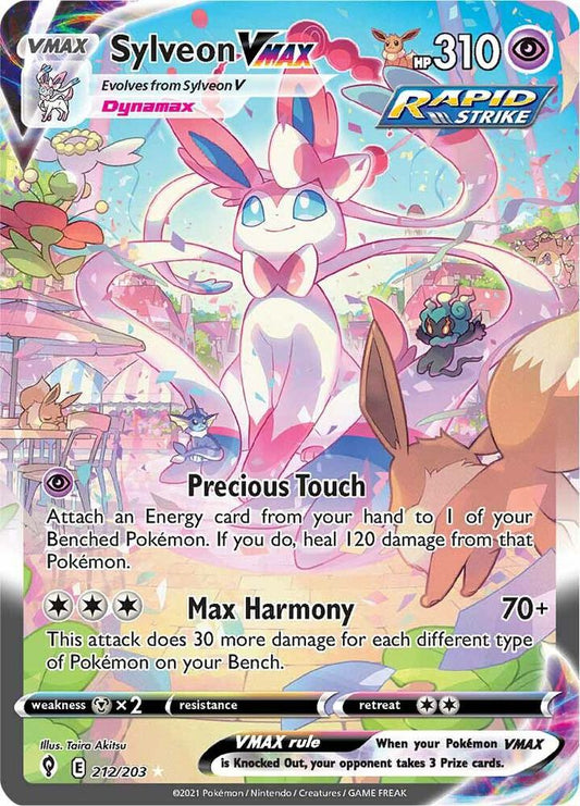Pokemon TCG! Sylveon VMAX (Alternate Art Secret) - SWSH07: Evolving Skies (SWSH07)