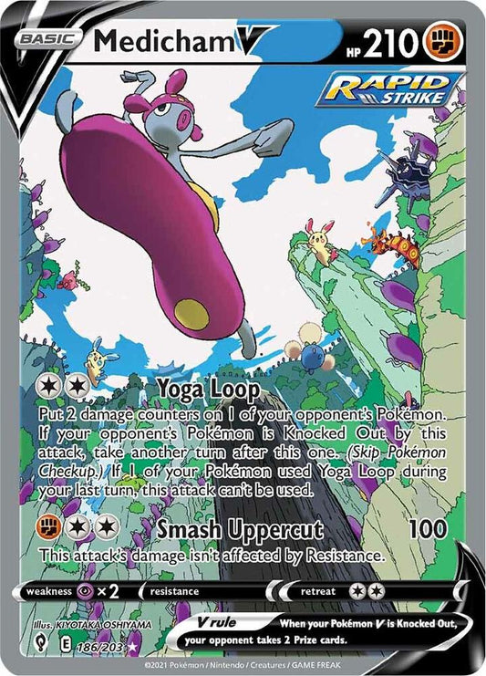 Pokemon TCG! Medicham V (Alternate Full Art) - SWSH07: Evolving Skies (SWSH07)