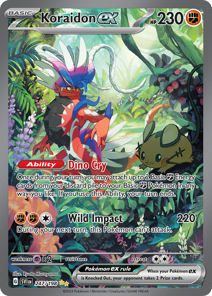 Pokemon TCG! Koraidon ex 2023 Scarlet & Violet #247/198 Special Illustration Rare