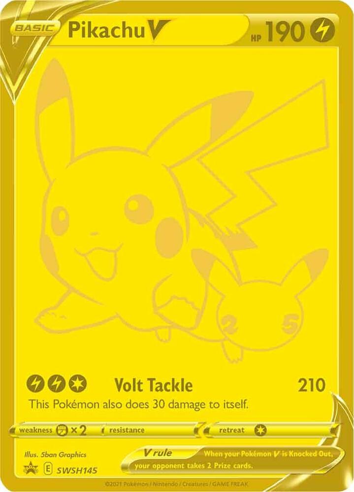 Pokemon TCG! Pikachu V - SWSH145 - SWSH: Sword & Shield Promo Cards (SWSD)