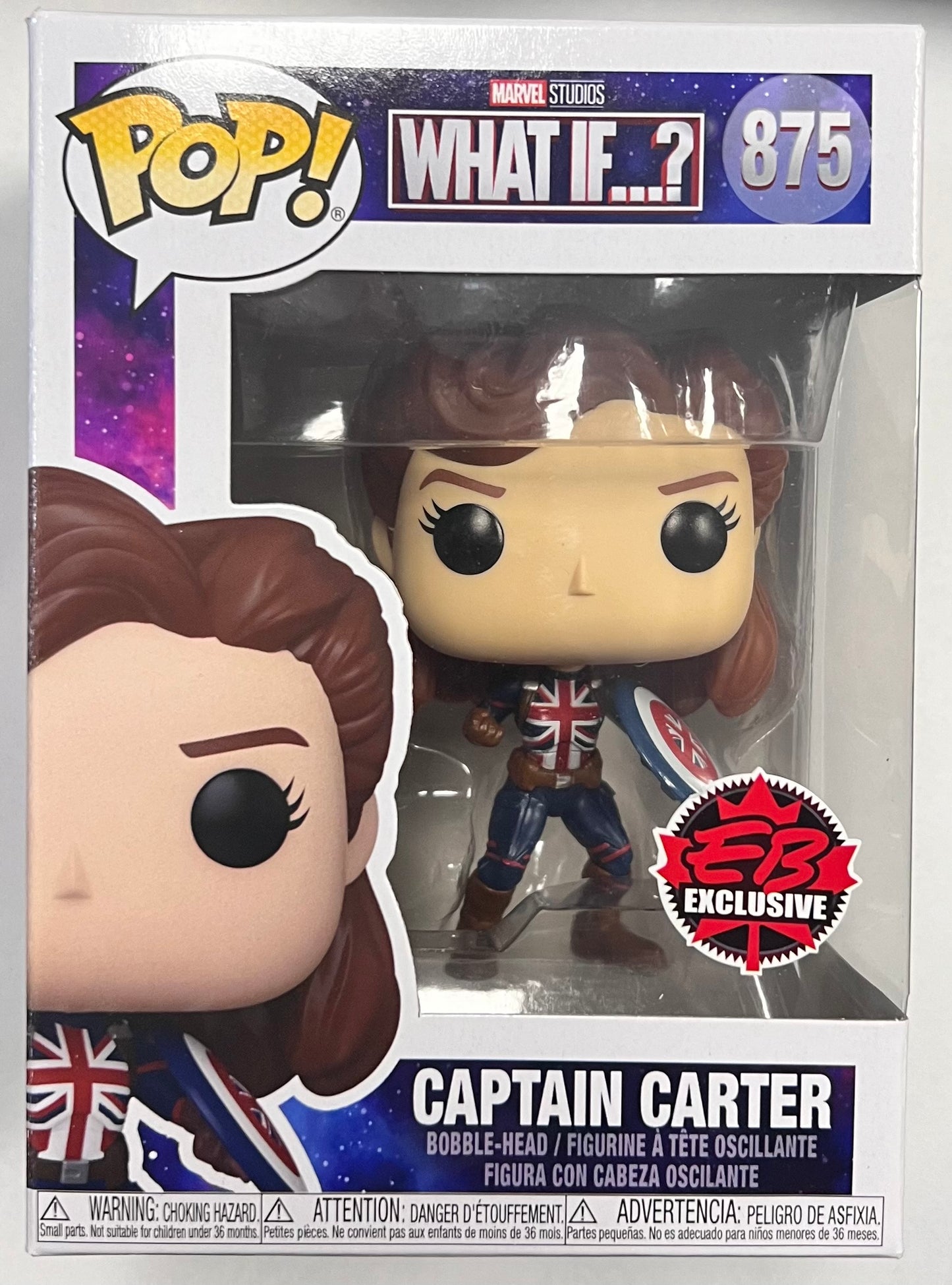 Funko Pop! Marvel Studios What If…? Captain Carter 875 EB Exclusive + Free Protector