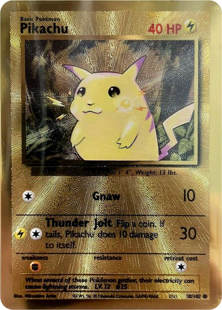 Pokemon TCG! Pikachu - 58/102 (Celebrations Metal Card) - Miscellaneous Cards & Products (MCAP)