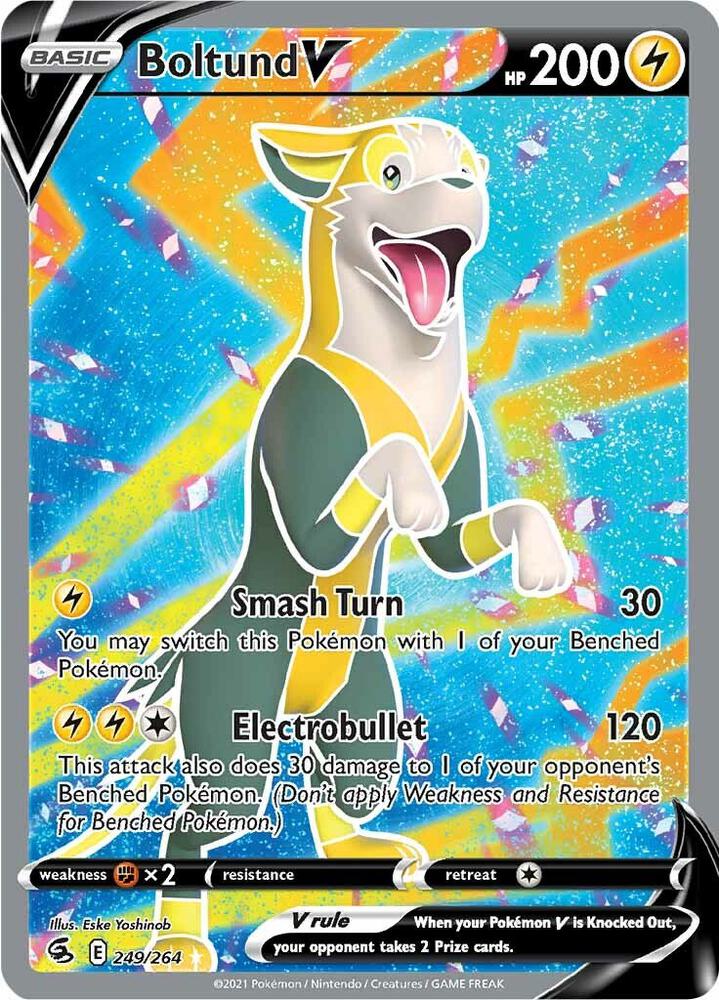 Pokemon TCG! Boltund V (Full Art) - SWSH08: Fusion Strike (SWSH08)