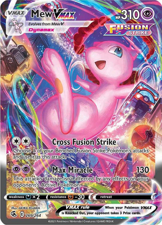 Pokemon TCG! Mew VMAX (Alternate Art Secret) - SWSH08: Fusion Strike (SWSH08)