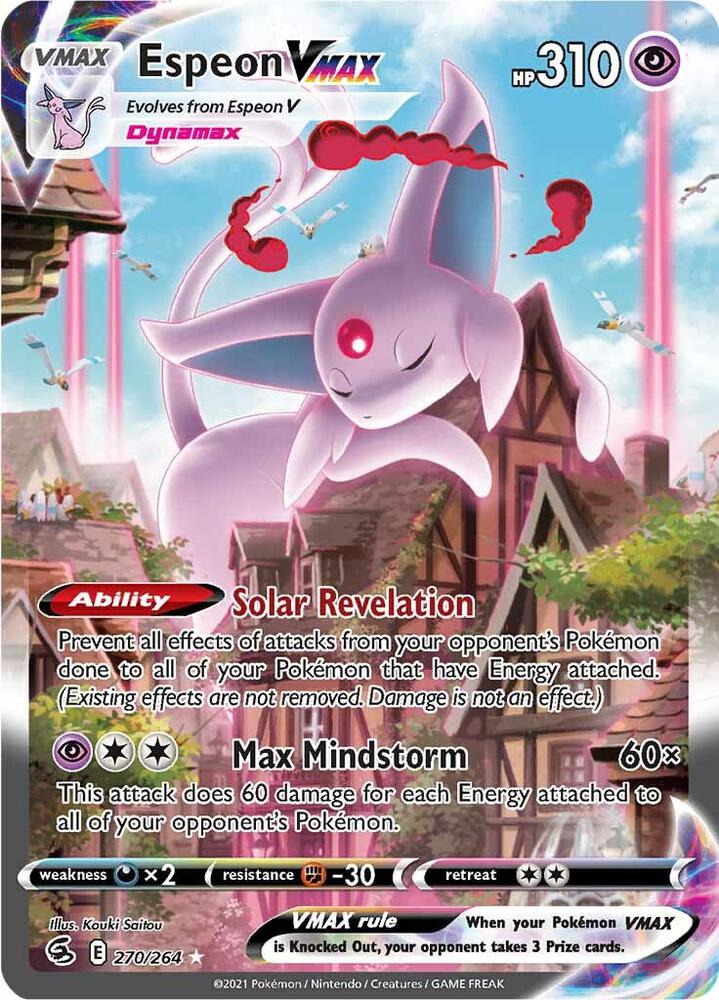 Pokemon TCG! Espeon VMAX (Alternate Art Secret) - SWSH08: Fusion Strike (SWSH08)