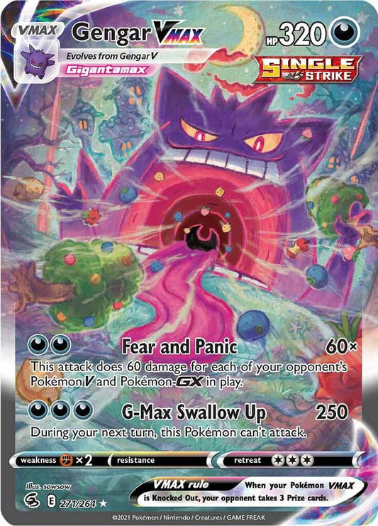 Pokemon TCG! Gengar VMAX (Alternate Art Secret) - SWSH08: Fusion Strike (SWSH08) (NM/M)