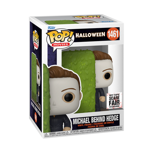 Funko Pop! Halloween Michael Behind Hedge 1461 Hot Topic Scare Fair 2023 Exclusive + Pop Protector
