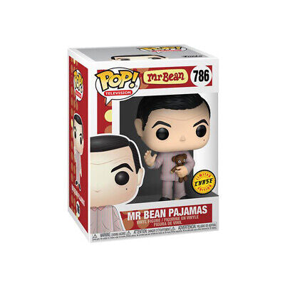 Funko Pop! Mr. Bean in Pajamas 786 CHASE (VAULTED) + Pop Protector