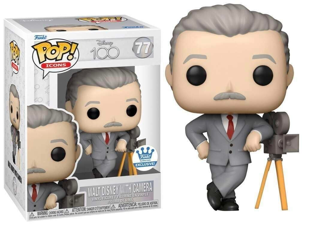 Funko Pop! Disney 100 Walt Disney with Camera 77 Funko Shop Exclusive + Free Protector