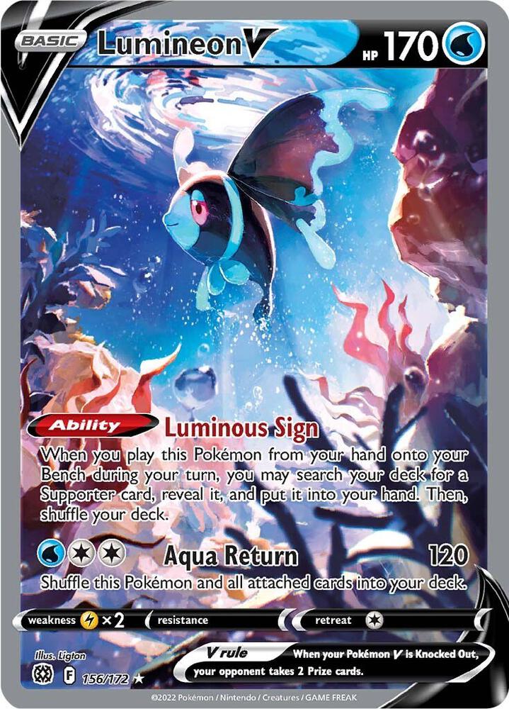 Pokemon TCG! Lumineon V (Alternate Full Art) - SWSH09: Brilliant Stars (SWSH09)