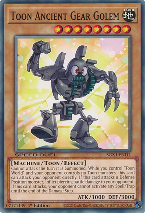 Toon Ancient Gear Golem - Speed Duel GX: Duel Academy Box