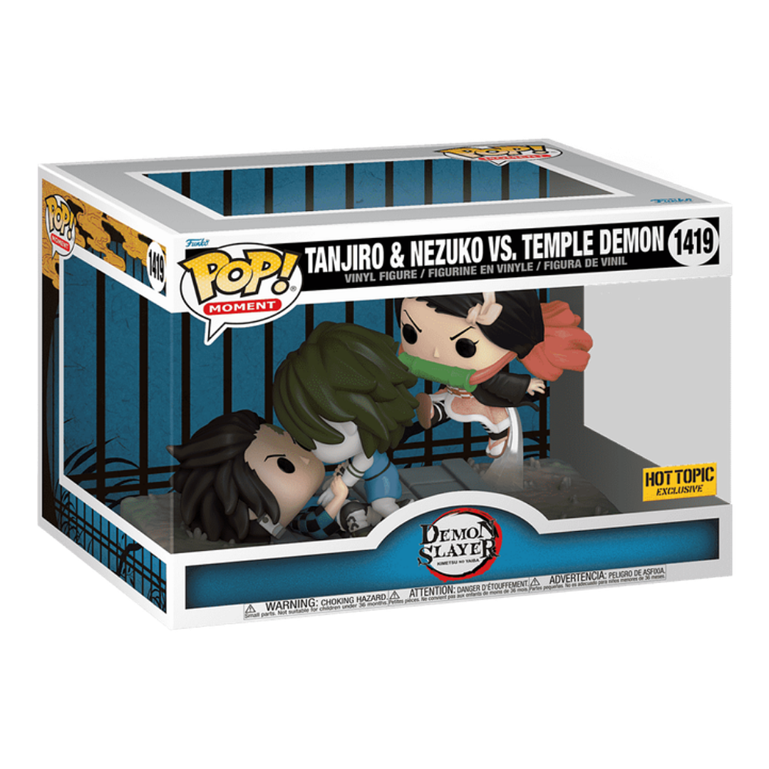 Funko Pop! Moments : Demon Slayer Tanjiro & Nezuko VS. Temple Demon Hot Topic Exclusive 1419