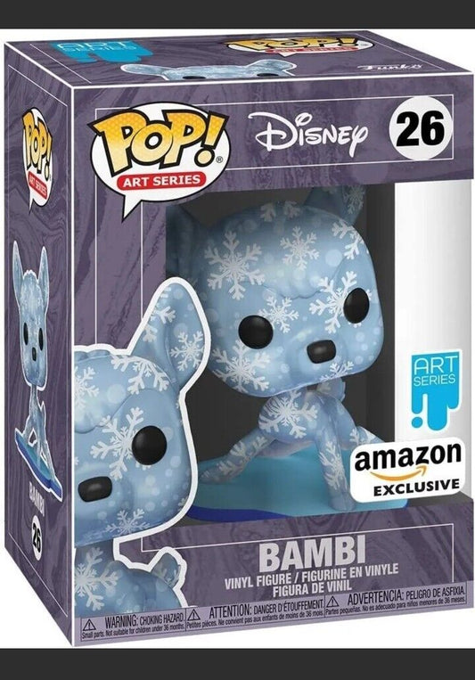 Funko Pop! Disney Art Series Bambi 26 Amazon Exclusive + Free Hardstack Protector