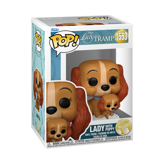 Funko Pop! Disney Lady and the Tramp : Lady with Puppy 1553 Figure + Pop Protector