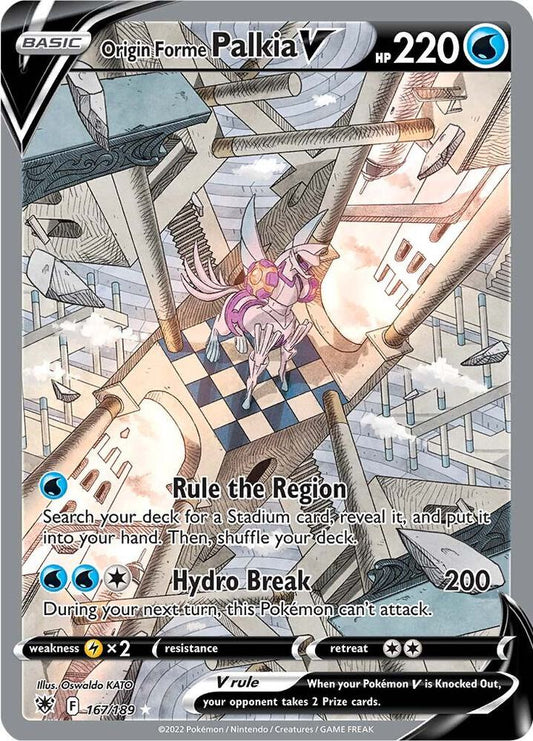 Pokemon TCG! Origin Forme Palkia V (Alternate Full Art) - SWSH10: Astral Radiance (SWSH10)