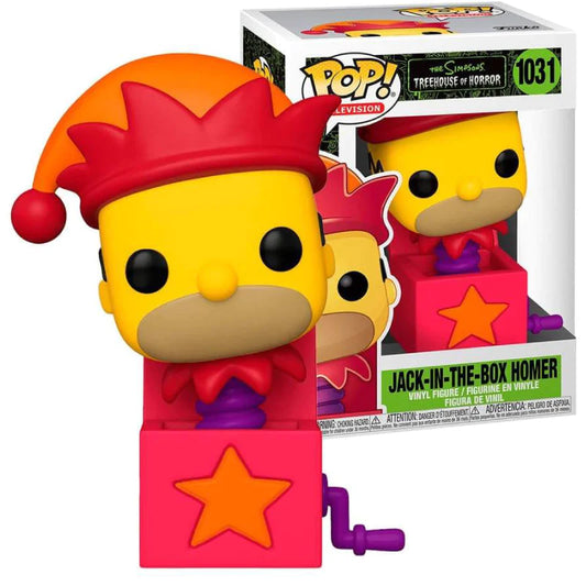 Funko Pop! Television - The Simpsons Treehouse of Horror Jack in the Box Homer 1031 + PROTECTOR! (VAULTED)