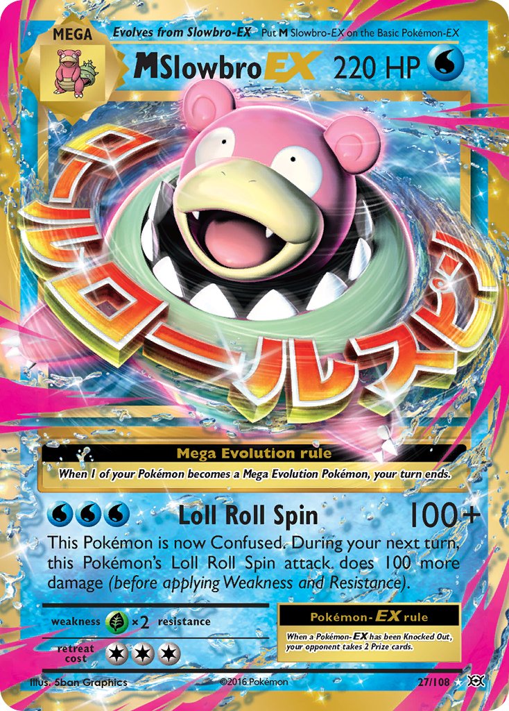 Pokemon TCG! M Slowbro EX 2016 Evolutions #27/108 Ultra Rare