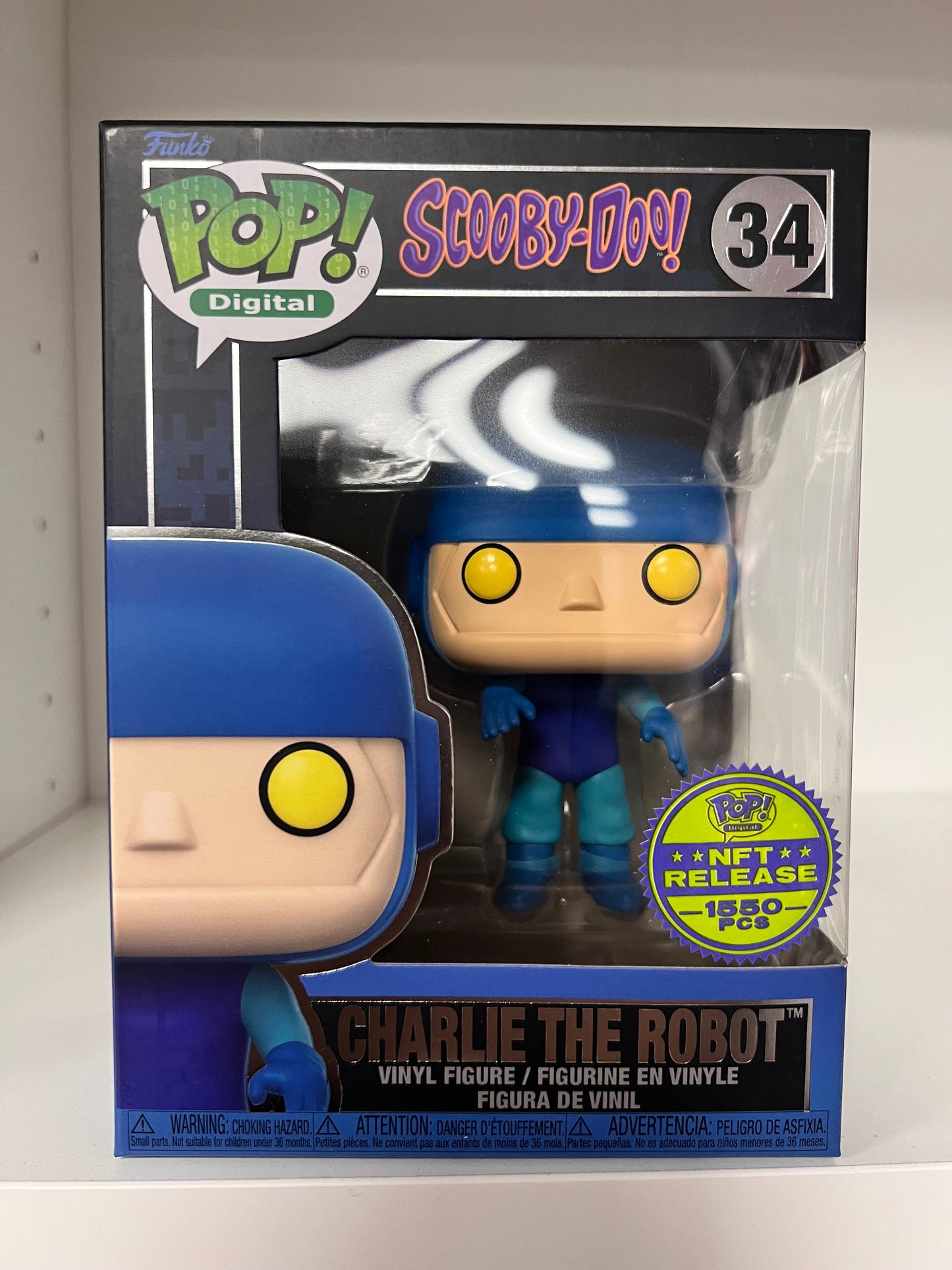 Funko Pop! Digital : Scooby-Doo! NFT Release Charlie The Robot 34 1550 PCS + Pop Project