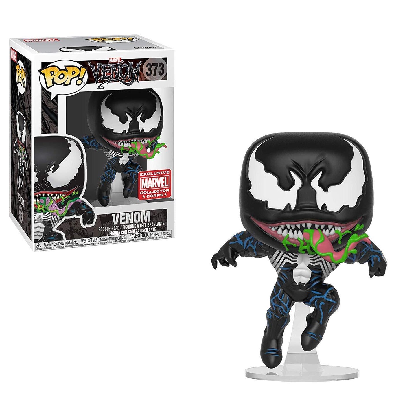 Funko Pop! Marvel Venom 373 Marvel Collector Corps Exclusive + Pop Protector