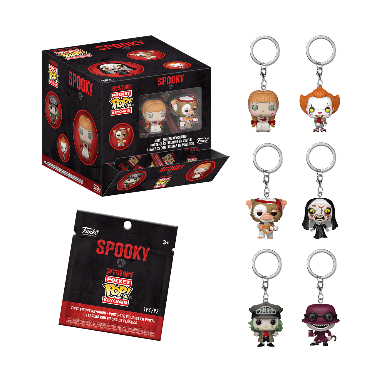 Funko Spooky Horror Mystery Bag Pocket Pop Keychain Vinyl Figure (One Variation Chosen at Random)