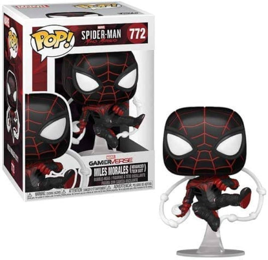 Funko Pop! Marvel Gamerverse Spider-Man Miles Morales (Advanced Tech Suit) 772 + Free Protector